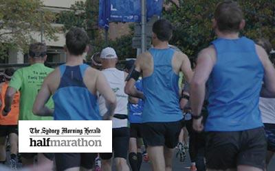 Runners at plastic-free sydney morning herald half marathon sporting event