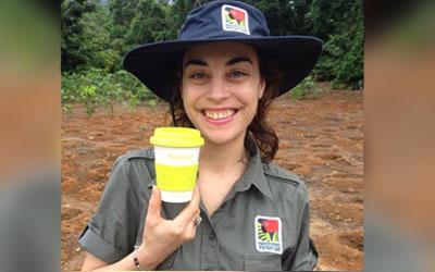 Kirstin Canning in the Daintree with a ByoCup