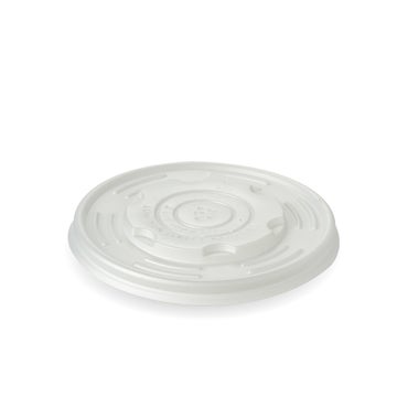 White CPLA Lid to Fit 12-32oz Squat Soup Containers