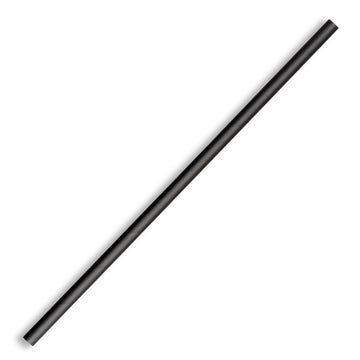 Black Paper Straw - Individually Wrapped 200x8mm (1,500)