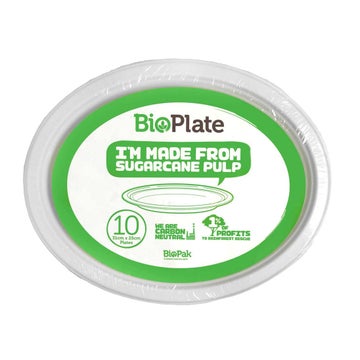 12.5x10" Oval BioCane Plate - 12 Packs